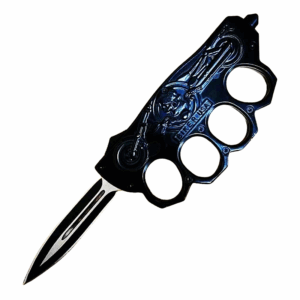BIKER KNUCKLE OTF KNIFE&DEFENDER BRASS KNUCKLE SWITCHBLADE,schlagring