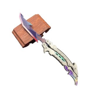 Call of Duty Spiel Peripheriegert Blitz Flamme Schatten Metall Butterflymesser ungeschrft,Butterfly trainer